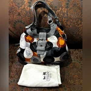 Coach Gray and Orange Signature Shoulder Bag #17x11) with dust bag 💼